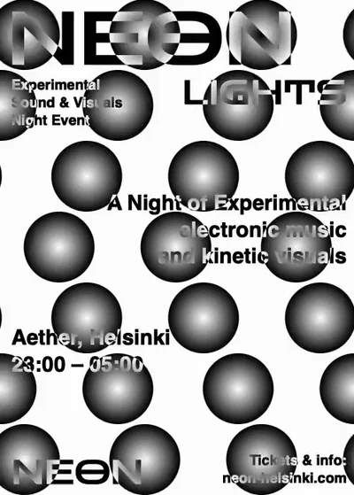 Neon Lights — silver spheres