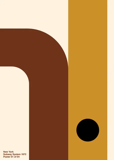 Geometric composition — ochre