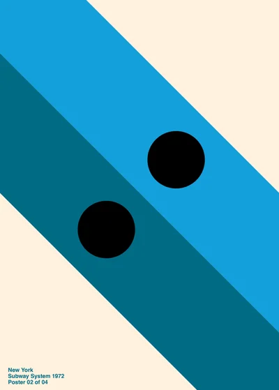 Geometric composition — blue