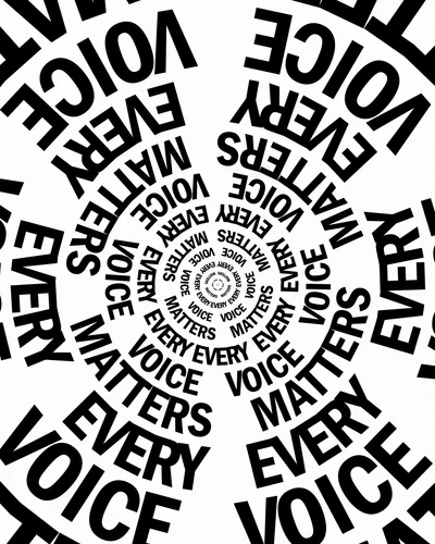 Every Voice Matters — white spiral